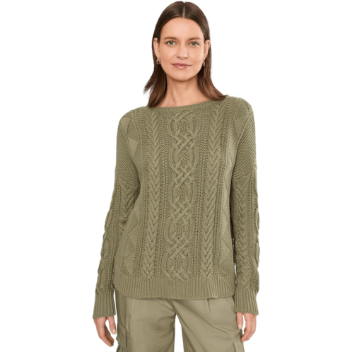 POLO Ralph Lauren Womens Lauren Ralph Lauren Cable-Knit Cotton Boatneck Sweater