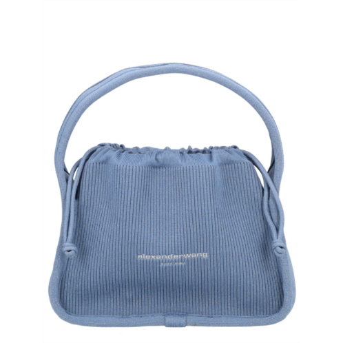 ALEXANDER WANG neutrals ryan soft ribbed drawstring handbag