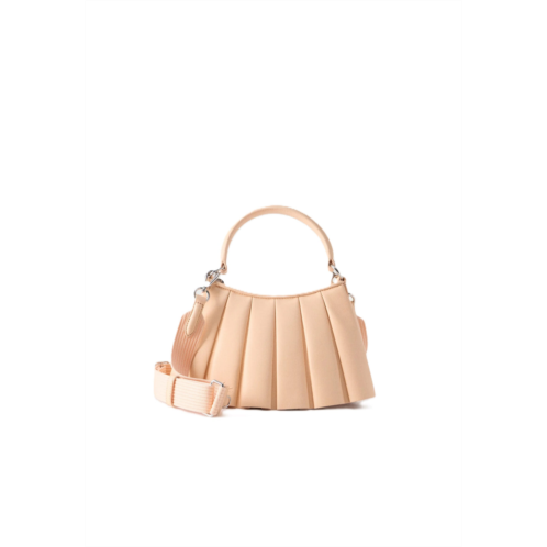 LACOSTE pink lenglen leather shoulder bag