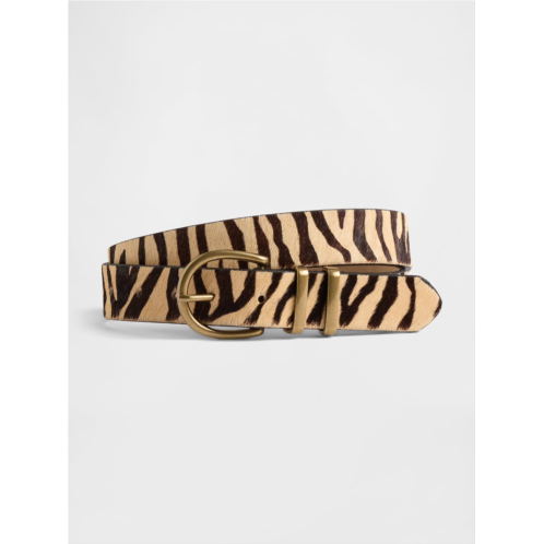 Gap Tiger Print Calf Hair Belt