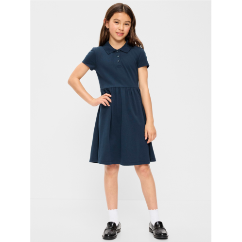 OldNavy School Uniform Fit and Flare Pique Polo Dress for Girls