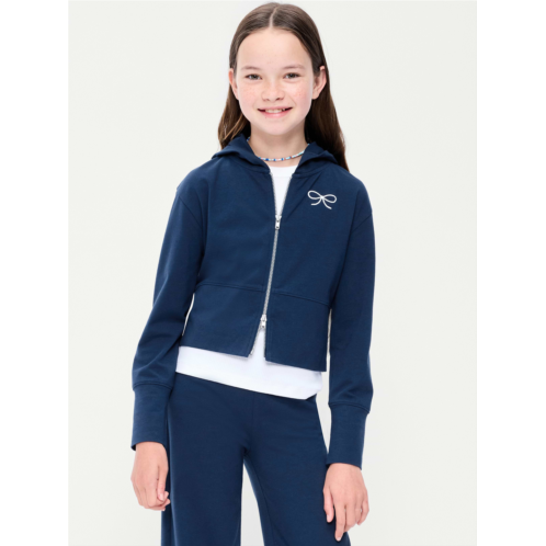 OldNavy Fitted Cropped 2-Way-Zip Hoodie for Girls