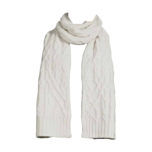 DKNY womens cable knit scarf in gray
