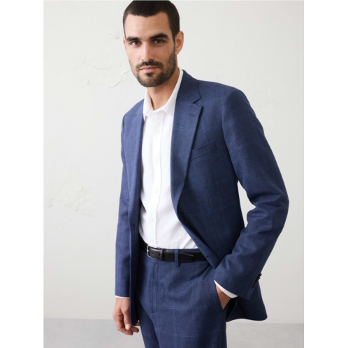 bananarepublic Linen-Blend Glen Plaid Suit Jacket