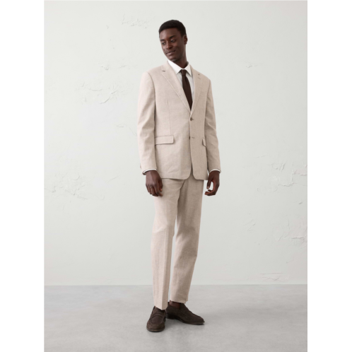 bananarepublic Linen-Blend Glen Plaid Suit Jacket