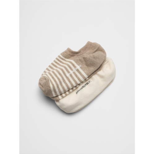 bananarepublic Womens Striped No-Show Socks (2 Pack)
