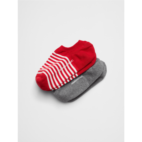 bananarepublic Womens Striped No-Show Socks (2 Pack)