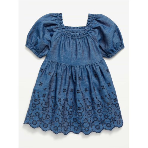 OldNavy Fit and Flare Puff-Sleeve Embroidered Dress for Toddler Girls