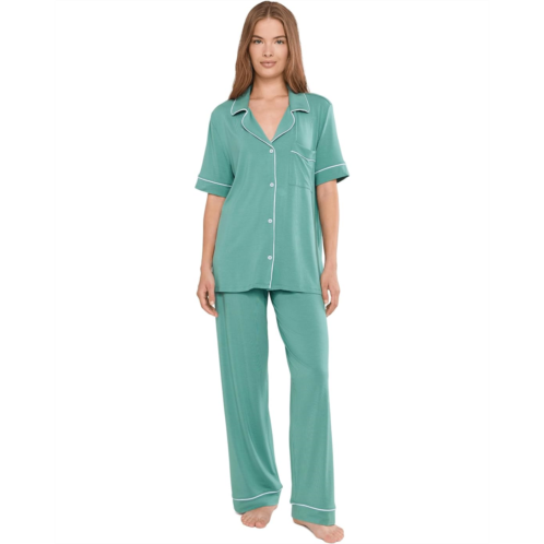 Womens Eberjey Gisele Short Sleeve Pants Pajama