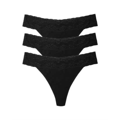 Womens Natori Bliss Perfection One Size Classic Thong 3-pack