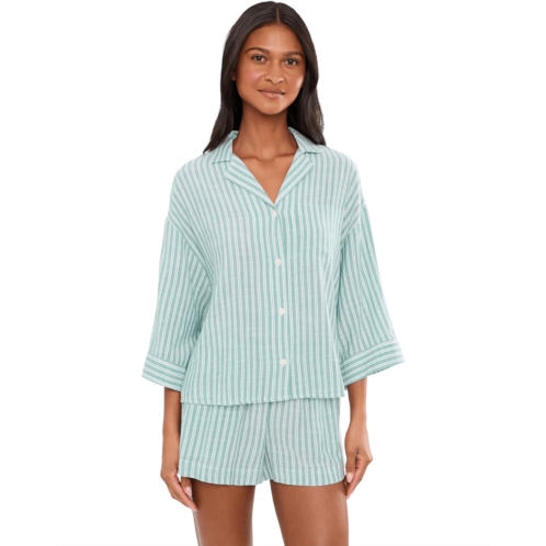 Womens Eberjey Nautico Relaxed Short Pj Set