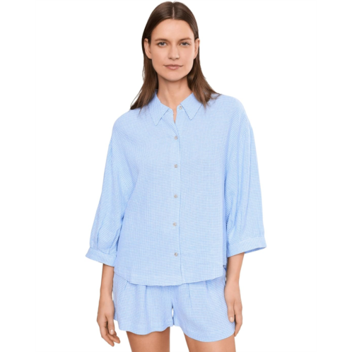 Womens Eberjey Linen Blend Relaxed Sleeve Top