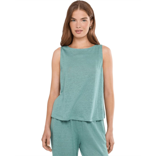 Womens Eberjey Oranic Linen Crop Tank