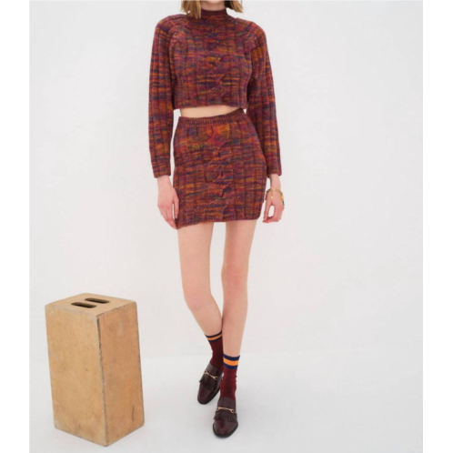 For Love & Lemons ruby turtleneck sweater in brown