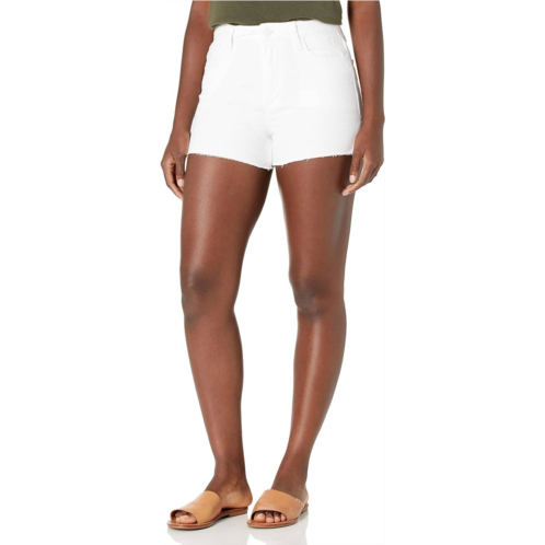 Paige margot short with raw hem in lived in crisp white