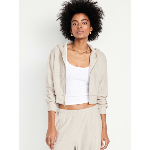 OldNavy Cropped Terry Zip Hoodie