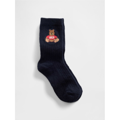 Gap Kids Brannan Bear Logo Crew Socks