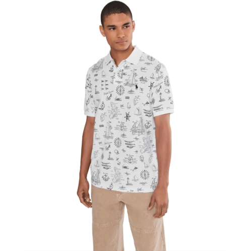 Mens Polo Ralph Lauren Classic Fit Nautical Mesh Polo Shirt