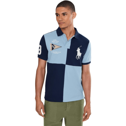 Mens Polo Ralph Lauren Custom Slim Fit Big Pony Mesh Polo Shirt