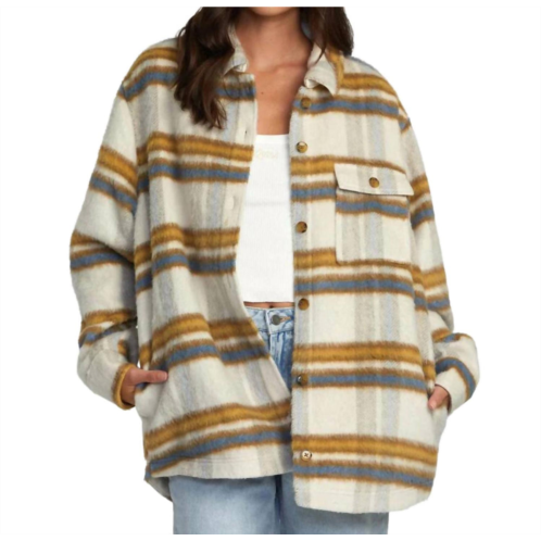 RVCA birdie shacket in wdr0-latte