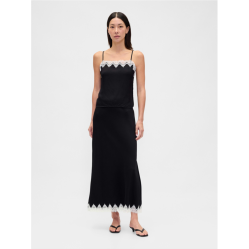 Gap Lace-Trim Maxi Skirt