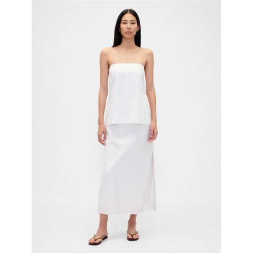Gap Linen-Blend Maxi Skirt