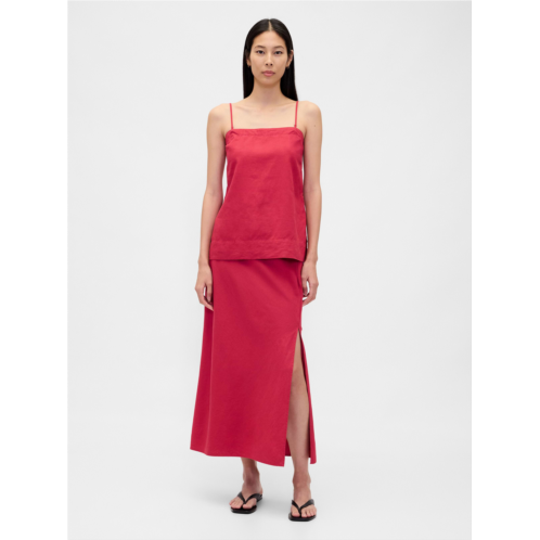 Gap Linen-Blend Maxi Skirt