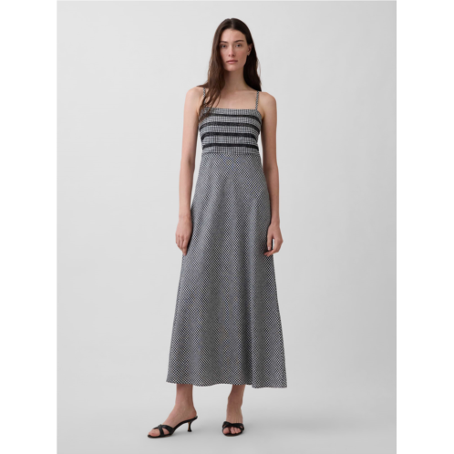 Gap Linen-Blend Lace Inset Maxi Dress