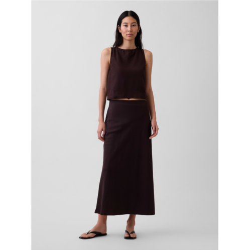 Gap Linen-Blend Maxi Slip Skirt