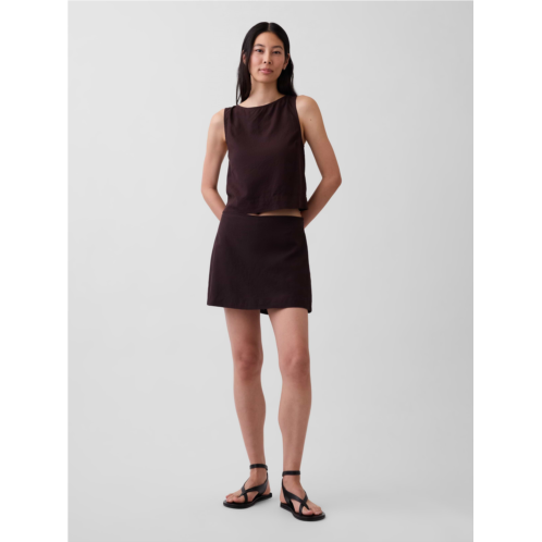 Gap Linen-Blend Mini Skort