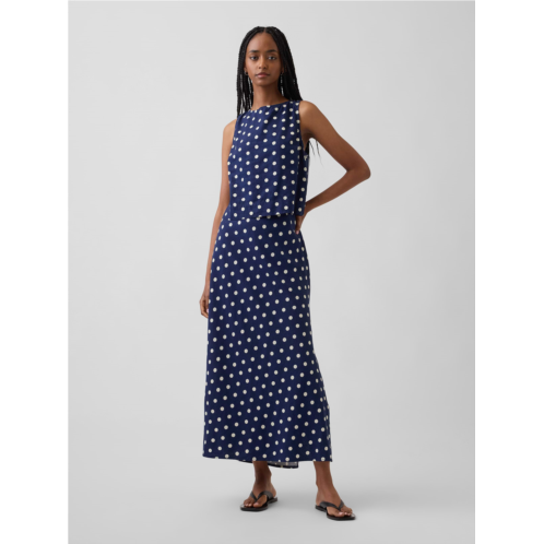 Gap Linen-Blend Maxi Slip Skirt