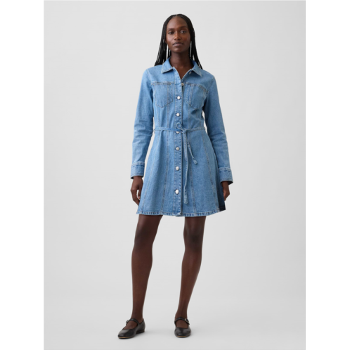 Gap Denim Button-Front Mini Dress