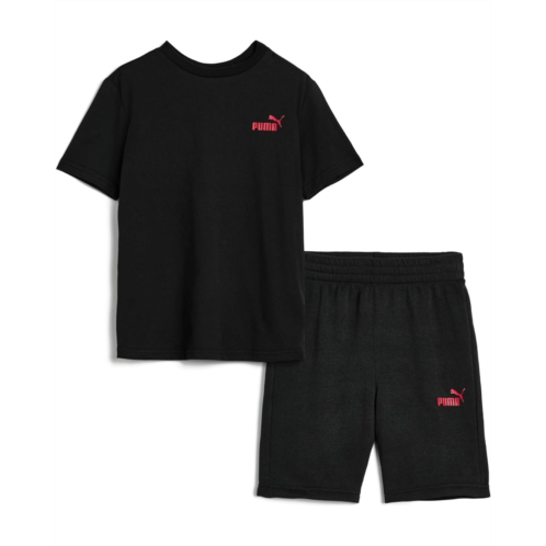 Boys PUMA Kids Logo T-Shirt & Fleece Short Set (Little Kid/Big Kid)