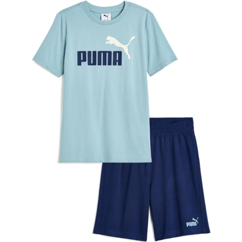 Boys PUMA Kids Graphic T-Shirt & Interlock Short Set (Little Kid/Big Kid)