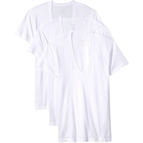 Mens 2(X)IST Essential 3-Pack Slim Fit Deep V-Neck T-Shirt