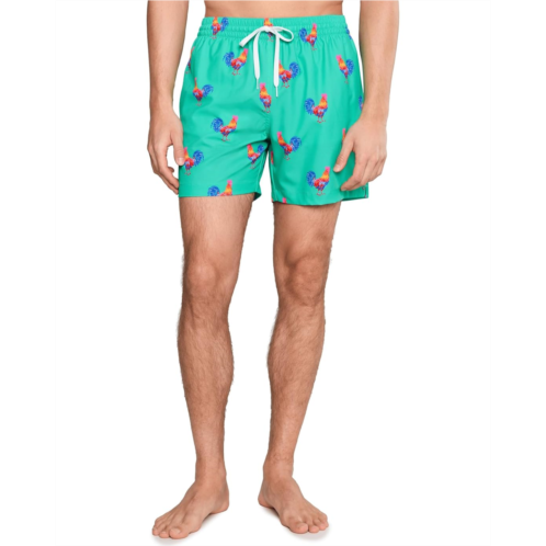 Mens Chubbies The Cockadoodle Doozies Teal 55 (Classic Lined Swim Trunks)