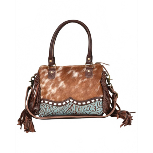 Myra Bags womens cowhide satchel in brown