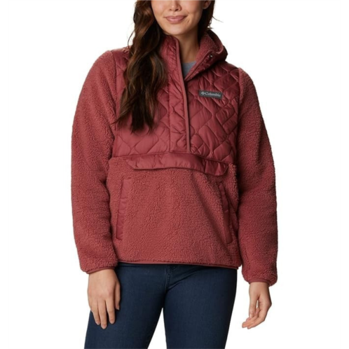 Columbia womens sweet view hoodie burgundy fleece long sleeve ddr1474