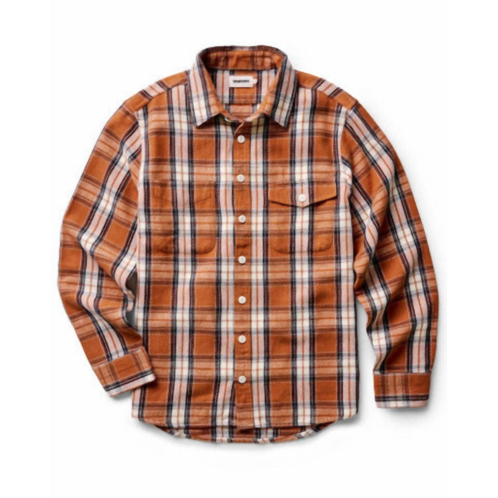 Taylor Stitch mens the crater shirt in brick plaid