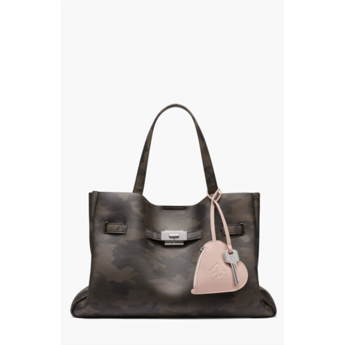 DKNY bryar large satchel with heart dangle