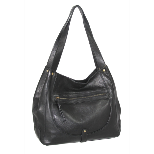 Nino Bossi vintage leather organizer satchel in black
