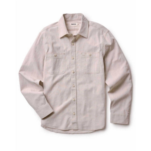 Taylor Stitch mens foundry shirt in natural chambray