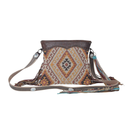 Myra Bags womens psychedelic tones shoulder bag in multi