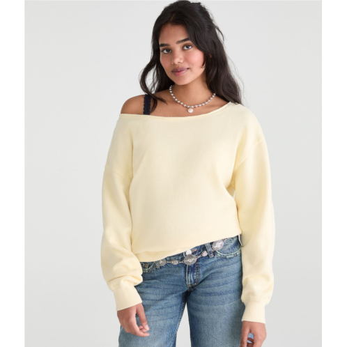 Aeropostale cloud soft oversized off-the-shoulder sweatshirt