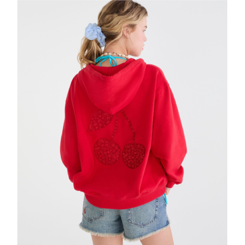 Aeropostale cloud soft americana cherry full-zip hoodie