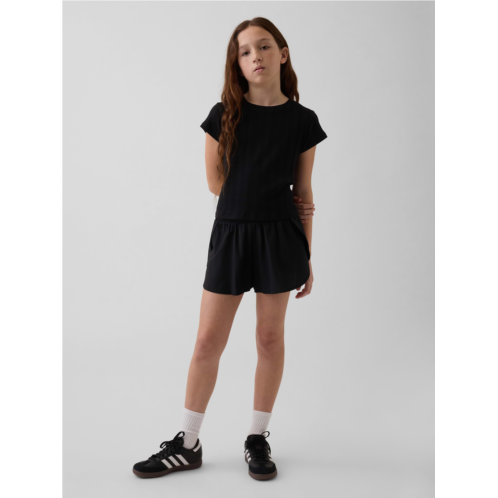 Gap Kids Quick-Dry Butterfly-Hem Run Shorts