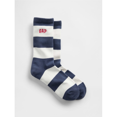 Gap Rugby Stripe Logo Crew Socks