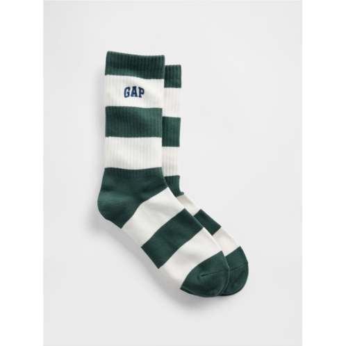 Gap Rugby Stripe Logo Crew Socks