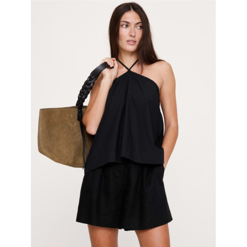 Bananarepublic Cotton Poplin Halter Top