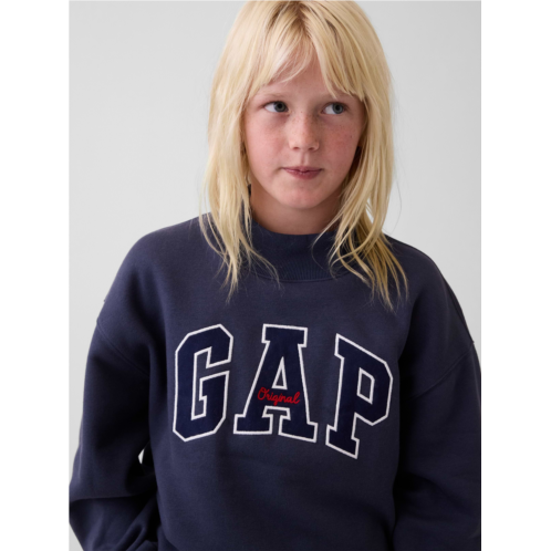 Gap Kids VintageSoft Oversized Mockneck Logo Sweatshirt